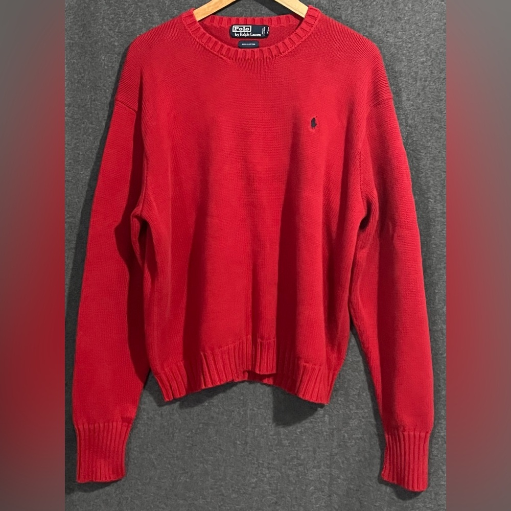 Polo by Ralph Lauren Bright Red Crewneck Sweater